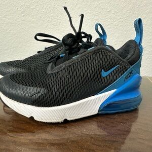 Nike Air Max 270 - Black/Blue - Kids Size 11 - Great Condition